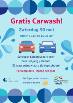 Gratis carwash!